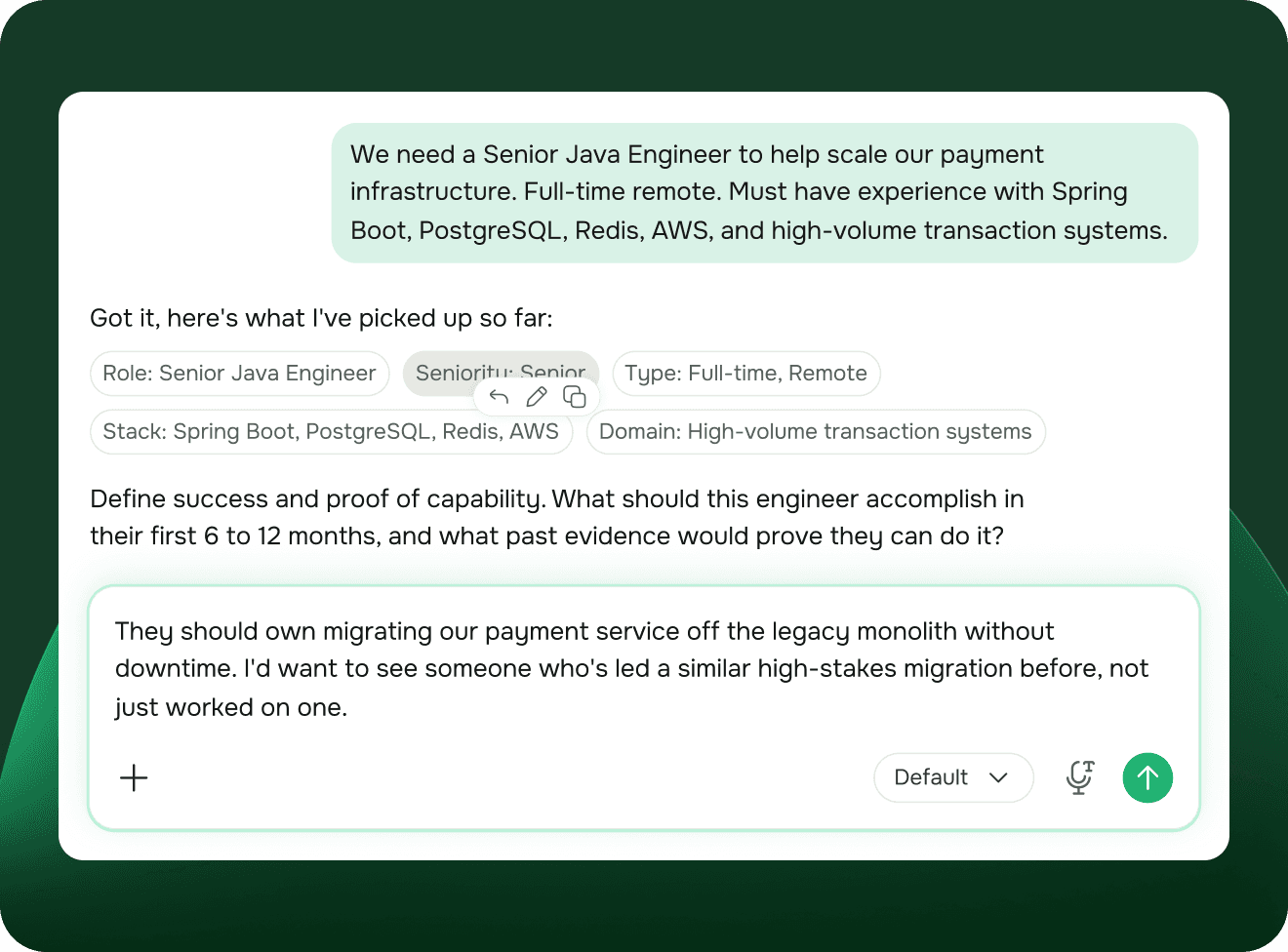 Growwr structured hiring brief capture experience